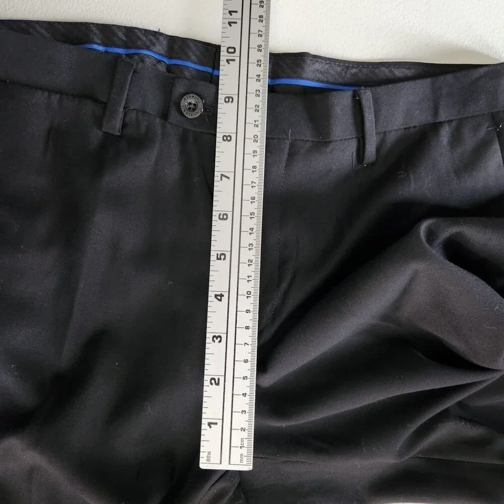 Alberto Cardinali Mens Black Dress Pants W34 L31